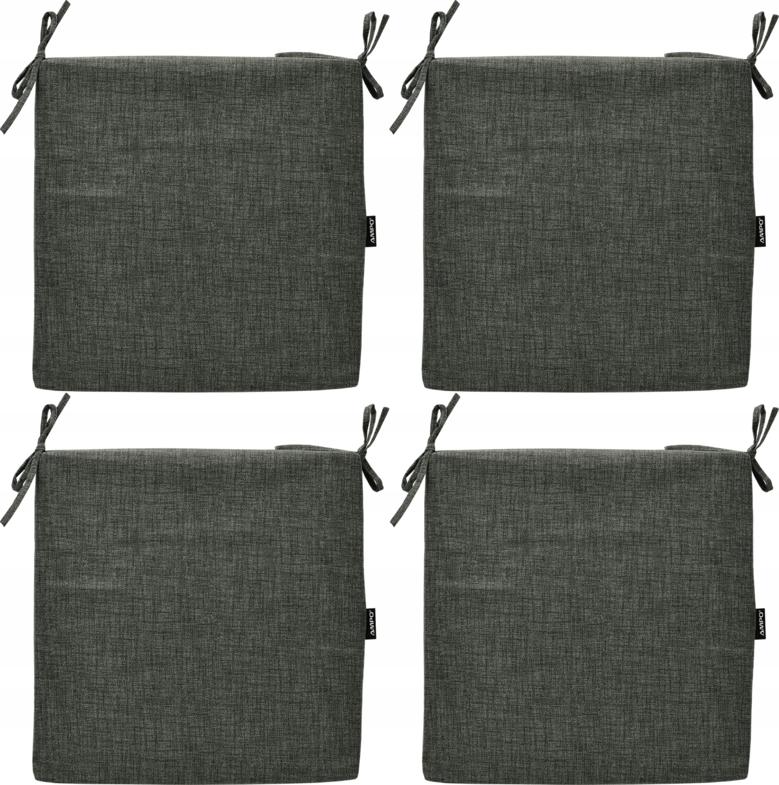 Sada Polštářů Na Židli 40x40 vázaná Antracit