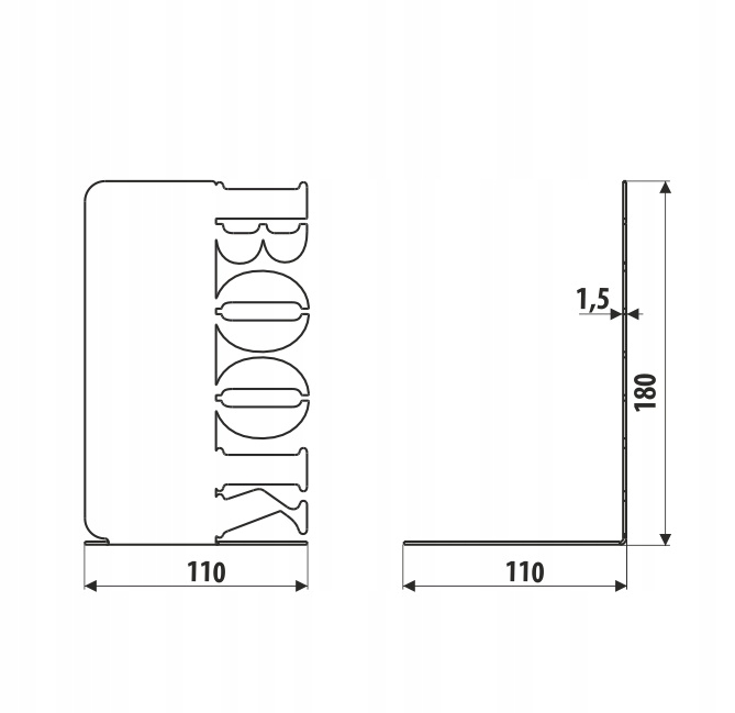 PODPÓRKA DO KSIĄŻEK OZDOBNA BOOK CZARNA Kod producenta AD05-L2