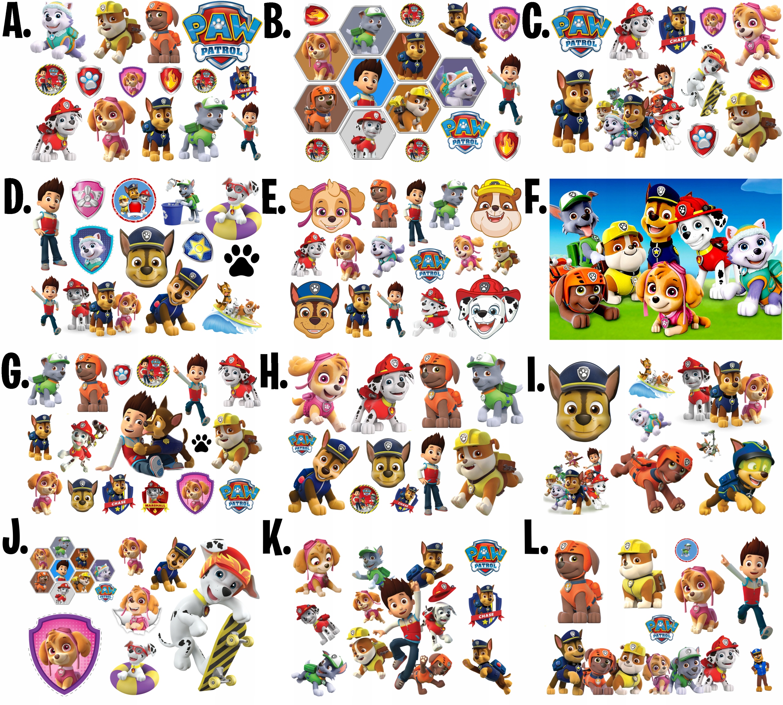 Tatuaże Zmywalne Dla Dzieci PSI PATROL PAW PATROL Marka inny