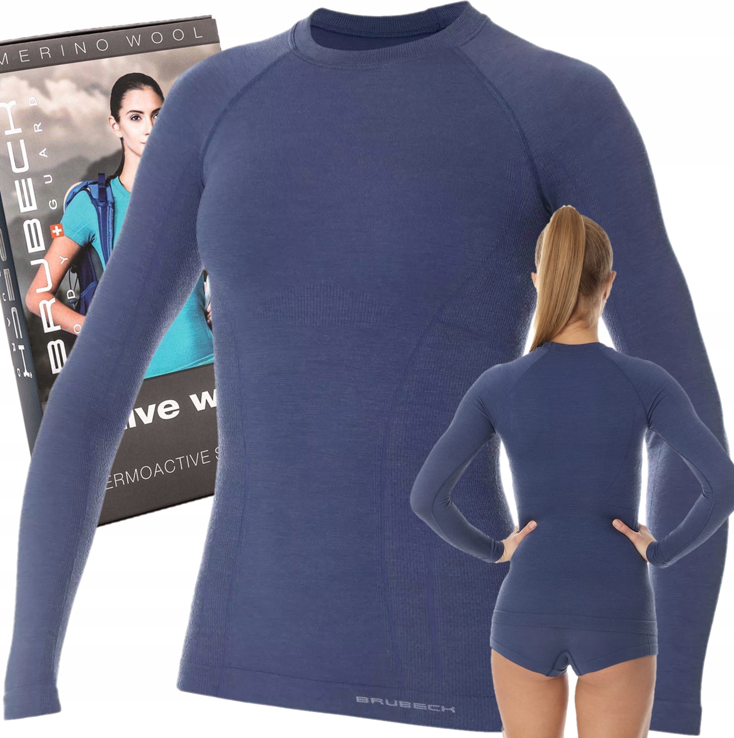 Wełniana Damska Bluza Narciarska Brubeck Merino L