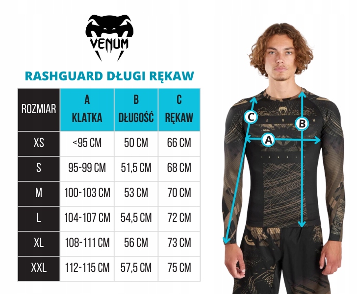 Venum Rashguard Electron 3.0 długi rękaw Niebieski M Rozmiar M