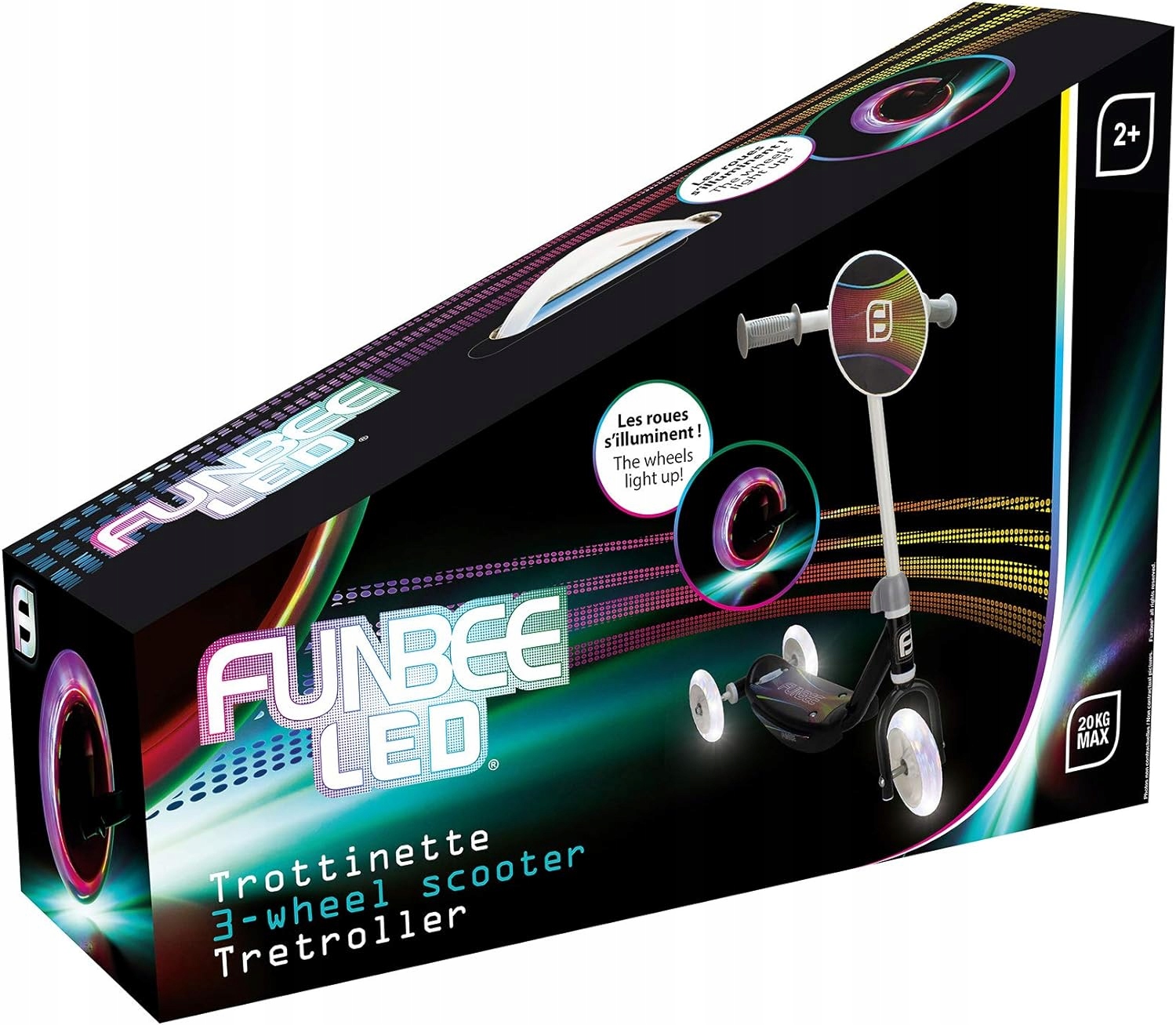 HULAJNOGA 3 KOŁOWA BALANSOWA SKUTER MAXI ŚWIECACE KOŁA LED FUNBEE 2+ Marka Funbee