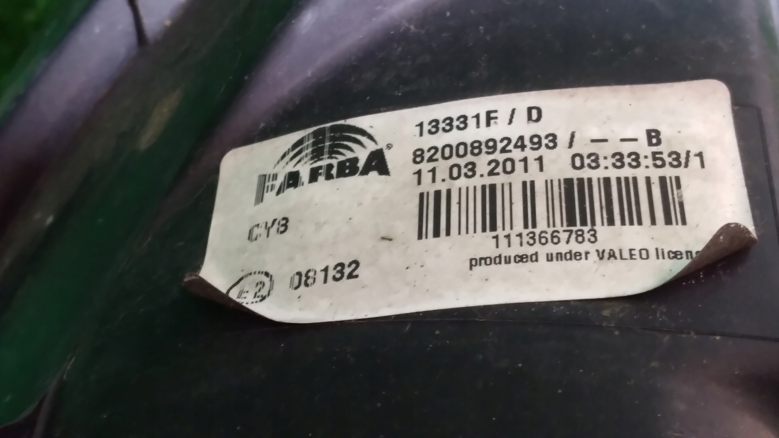 light left front RENAULT CLIO 3