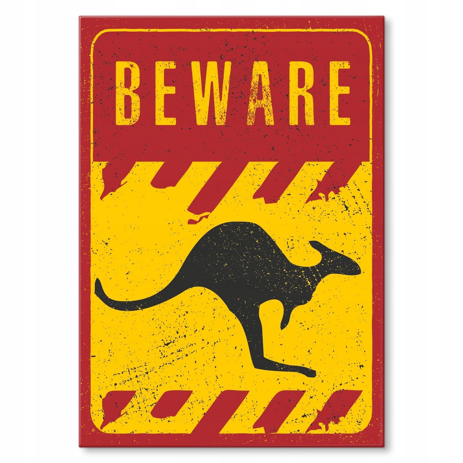 Kovový plakát Beware kangaroo Szyld Plech 42 x 59,4 cm Dárek