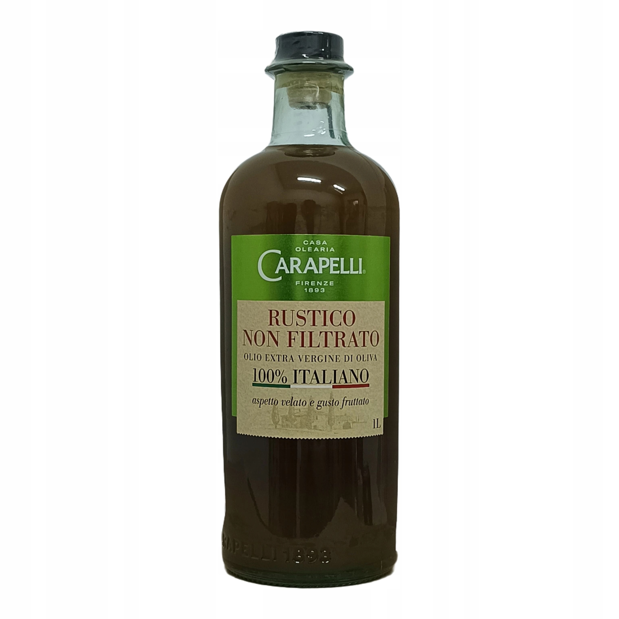 Carapelli Rustico Non Filtrato 1L – Oliwa Extra Vergine Niefiltrowana Mętna