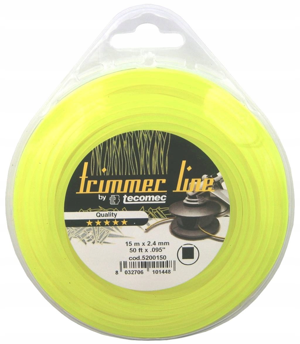 

Żyłka Tnąca Tecomec 2,4MM X 15MB Kwadrat