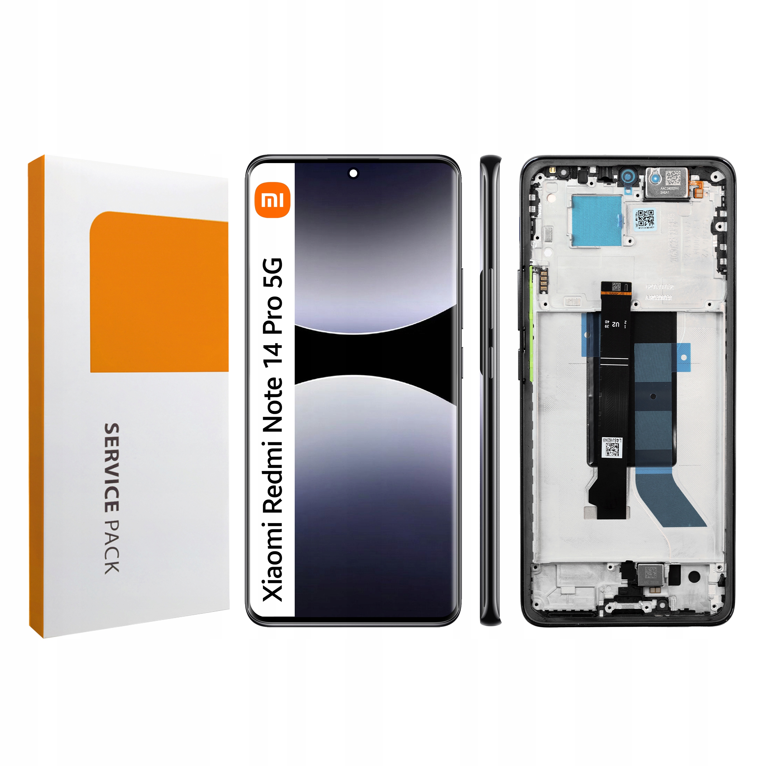 Displej s rámčekom pre Xiaomi Note 14 Pro 5G Originál Zila LCD panel čierny