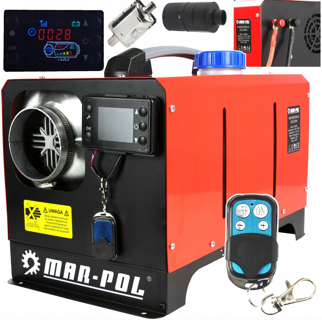 Dmuchawa Olejowa Nagrzewnica Spalinowa Garażu 12000W 12V/230V 12KW Mar-pol