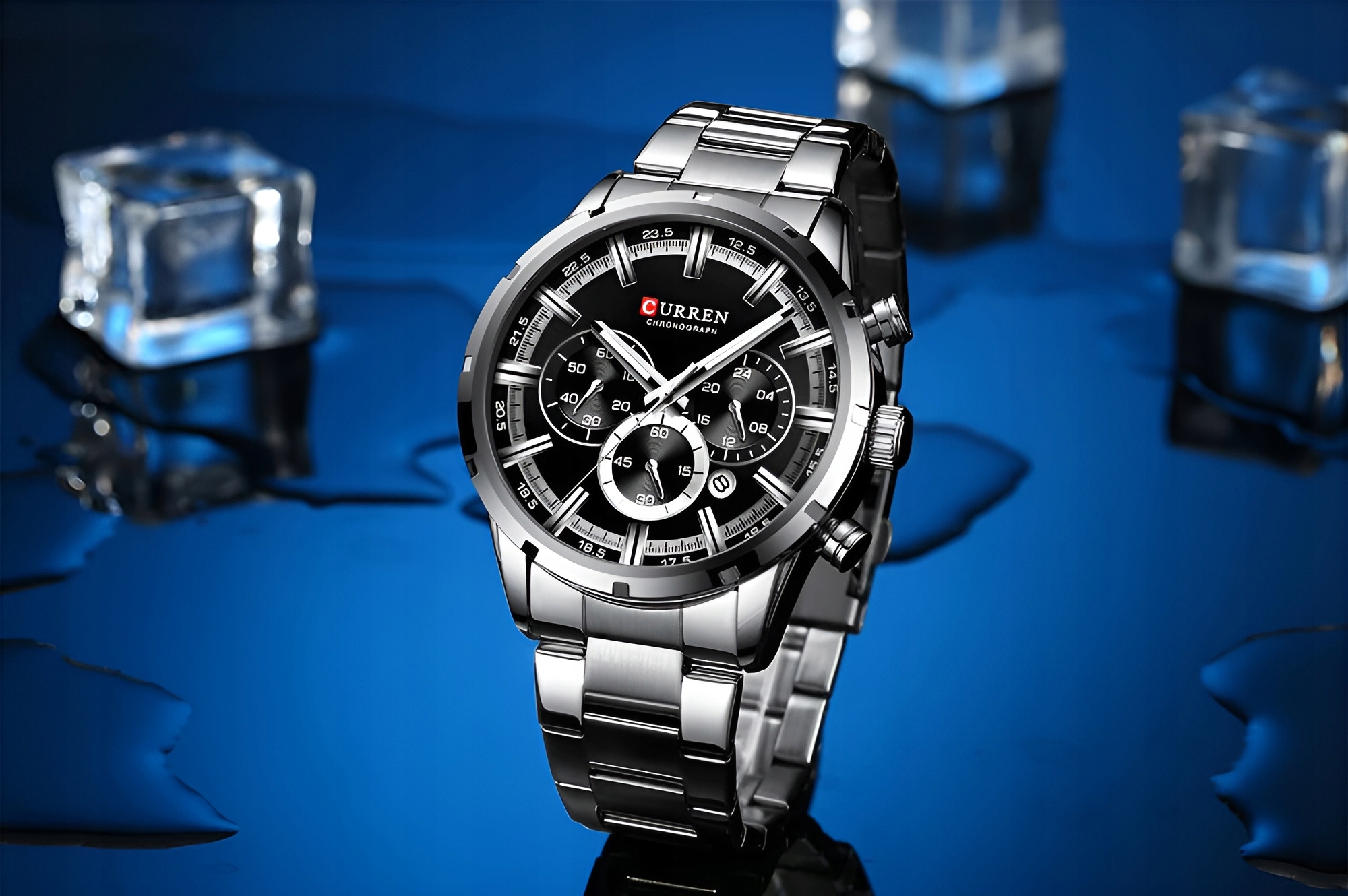 ZEGAREK MĘSKI CURREN KLASYCZNY ELEGANCKI CHRONOGRAF DATOWNIK 5 KOLORÓW Marka Curren