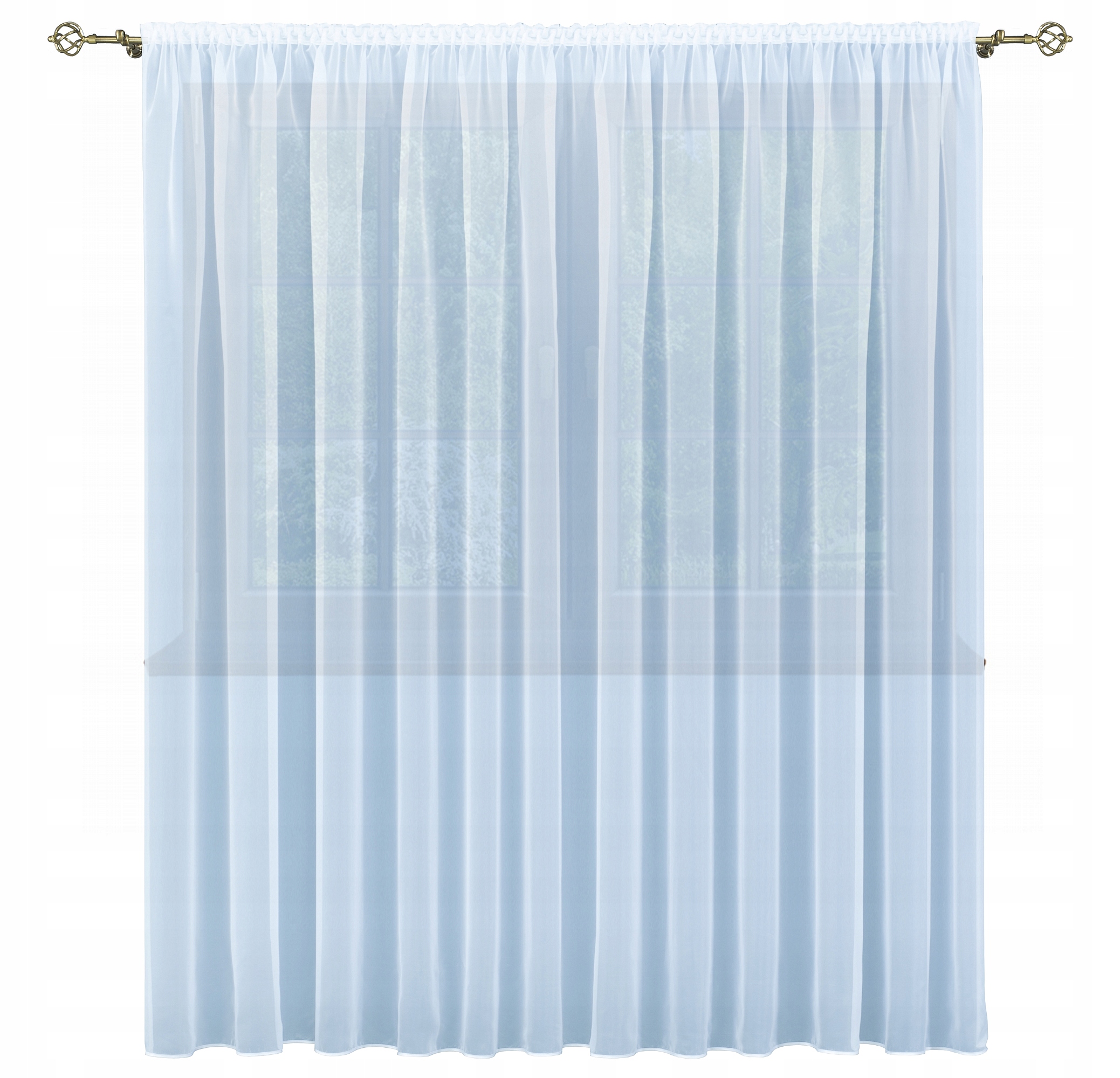 GOTOWA FIRANKA BIAŁA WOAL WSZYSTKIE ROZMIARY Kod producenta NAV-HESS WOAL LAMÓWKA