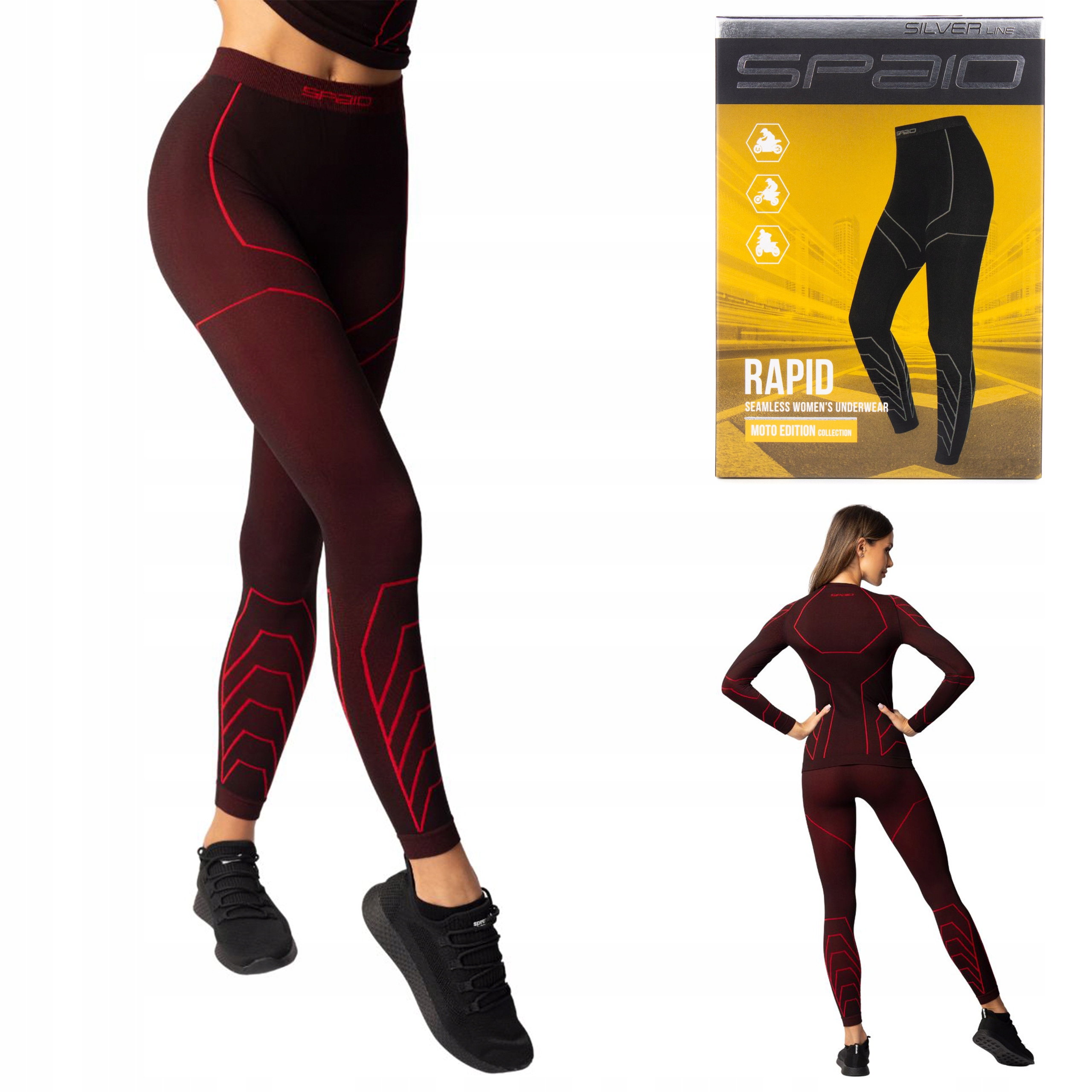 Bielizna termoaktywna motocyklowa SPAIO Rapid koszulka spodnie damska L Model Rapid