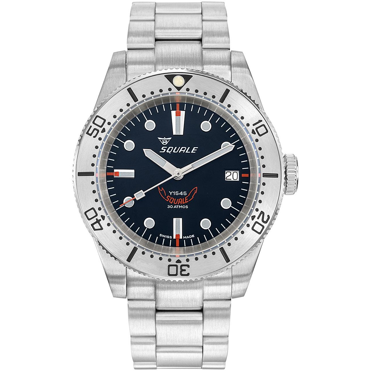 Pánské Hodinky Squale 1545SSBK.AC stříbrný náramek