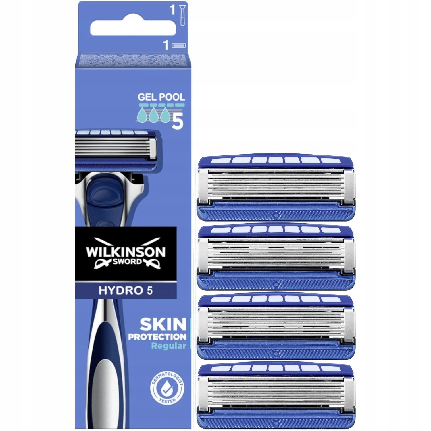 Maszynka WILKINSON Hydro 5 Skin Protection Regular + 4x Wkłady