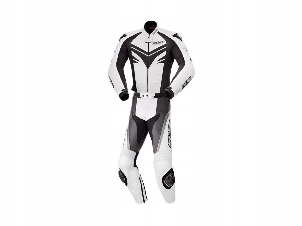Kožený motocyklový oblek Buse Monza Ltd čierno-biely 54