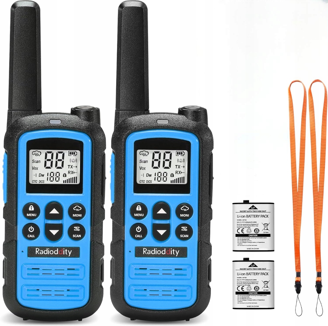 Krótkofalówka Radiotelefon Walkie Talkie Radioddity PR-T6 Zestaw 2SZT Vox