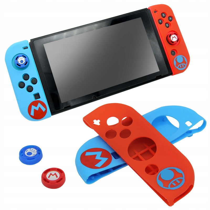 2x Pouzdro pro Joy-Con Ns Switch Ns Oled Mario gumové krytky