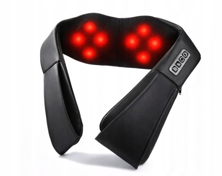 Masażer Karku Shiatsu Bezprzewodowy Masujący Grzejący Szyi Pleców Ultra+