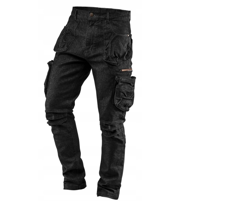 Neo 81-233-L Spodnie robocze 5-kieszeniowe Denim, czarne, rozmiar L
