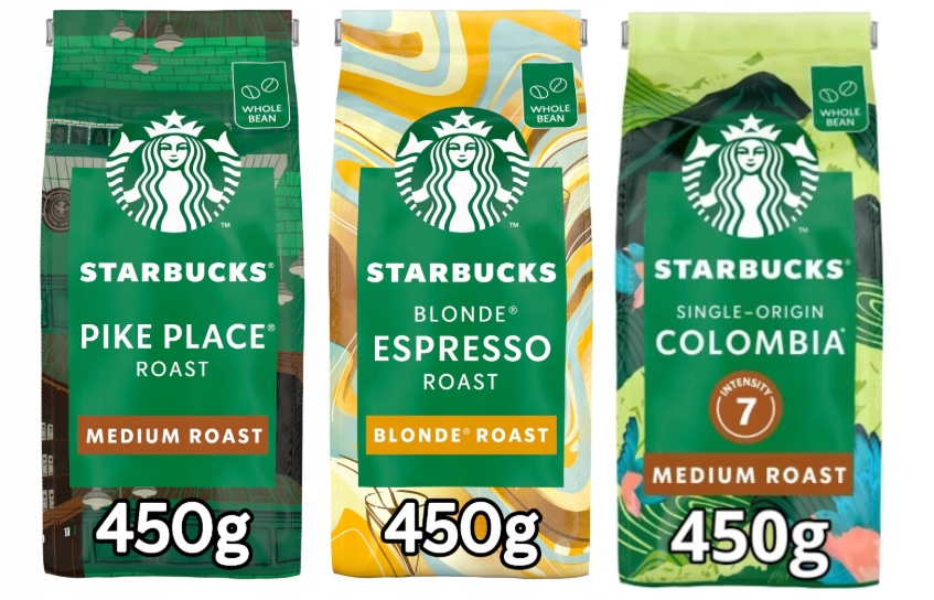 Kawa ziarnista Starbucks arabica MIX Zestaw 3x 450g