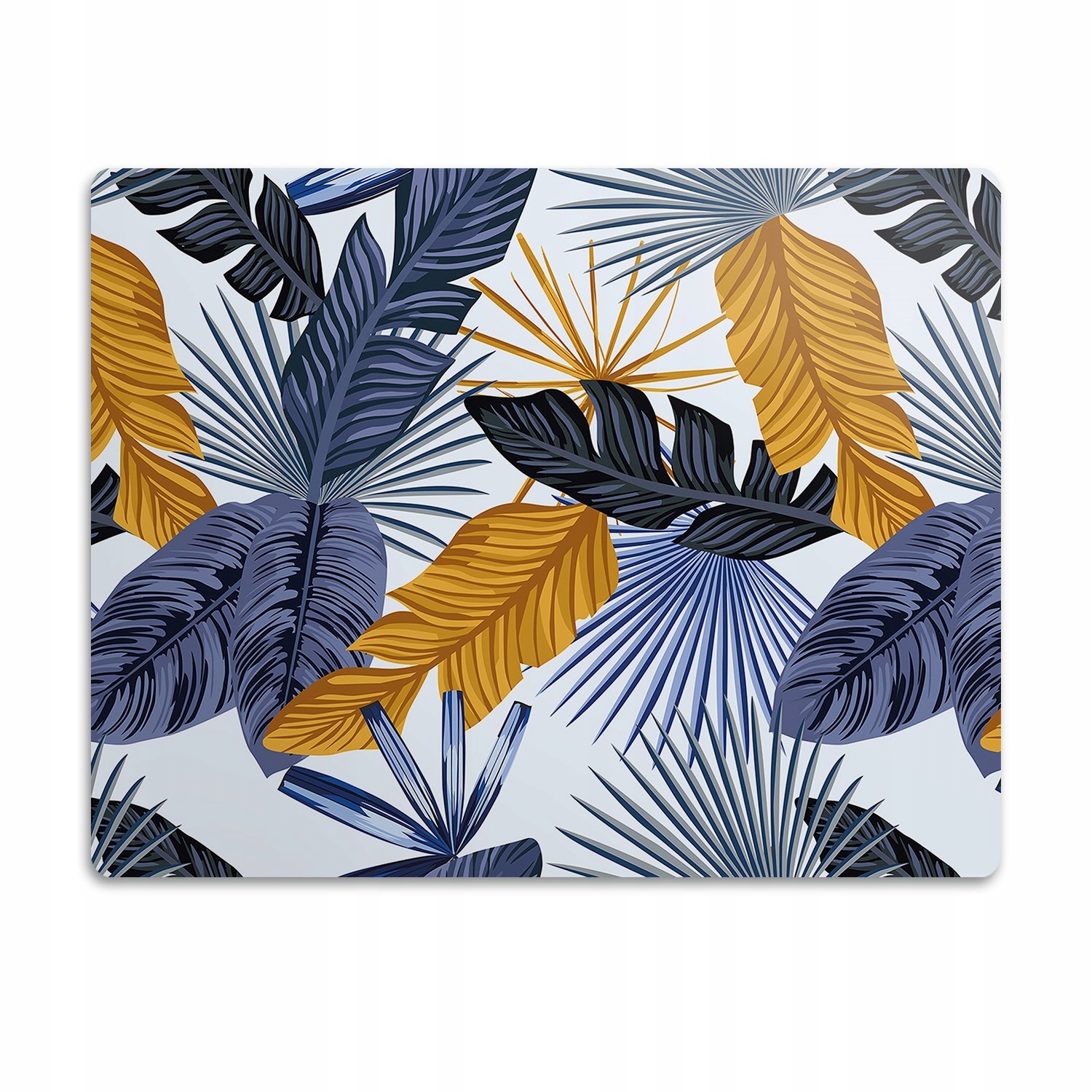 Levně Pod misku podložka pro psa Listy ilustrace 90x60 cm