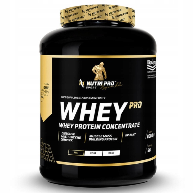 Wpc Whey Pro 2000 g jahody příchuť Nutri Pro Sport