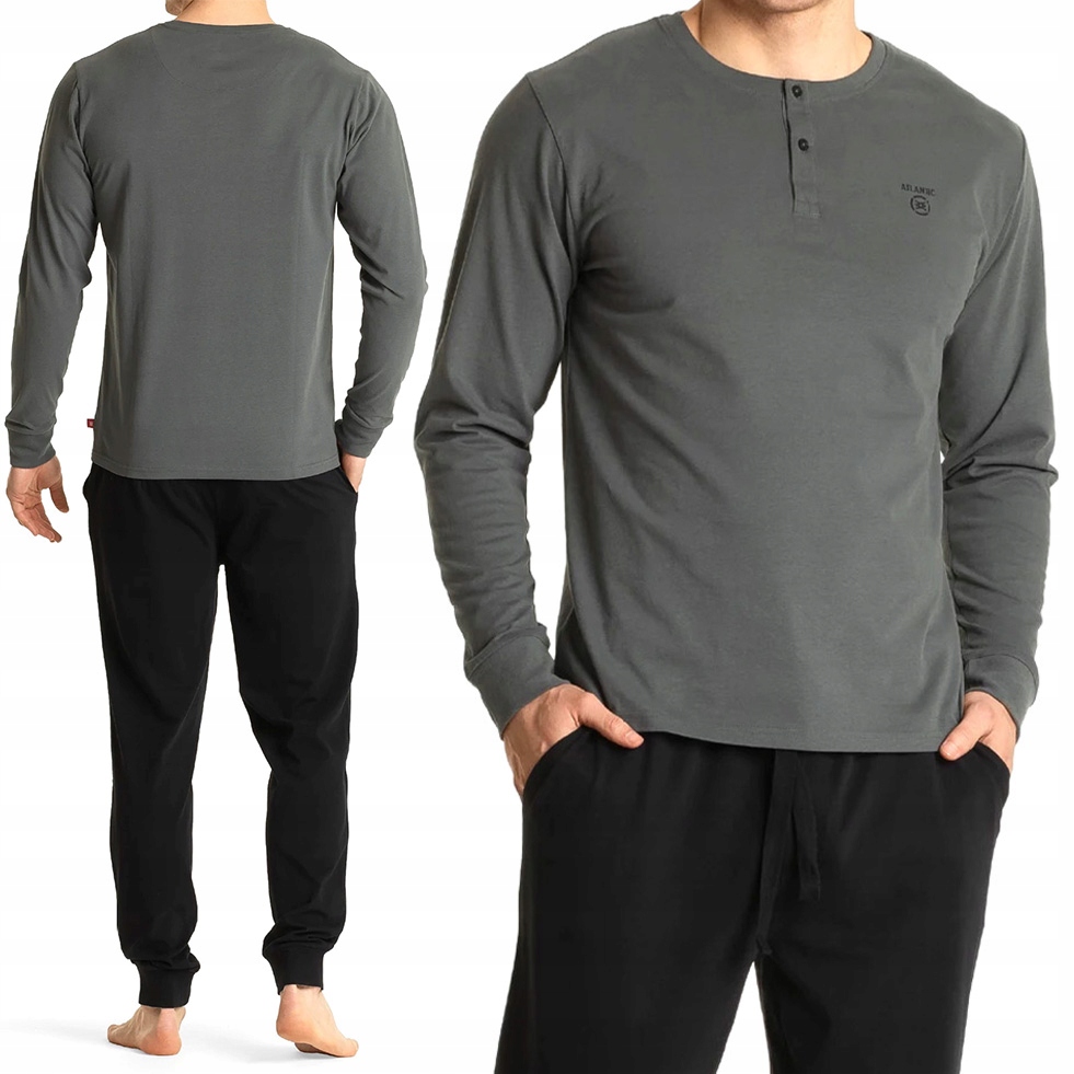 Atlantic NMP-360 pánské pyžamo 100% Bavlna dlouhý rukáv XXL