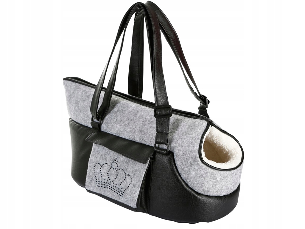 Levně Cestovní taška pro psa Kerbl 80362 Chiara, 40x20x21 cm, šedo-černá