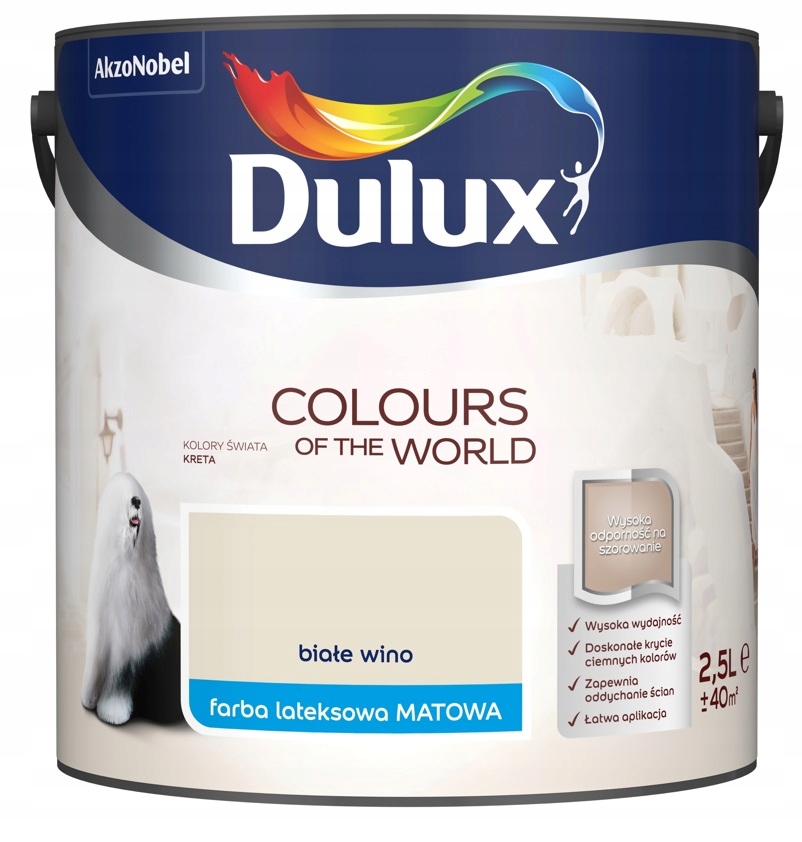 

Farba Dulux Świata- białe wino, 2.5l