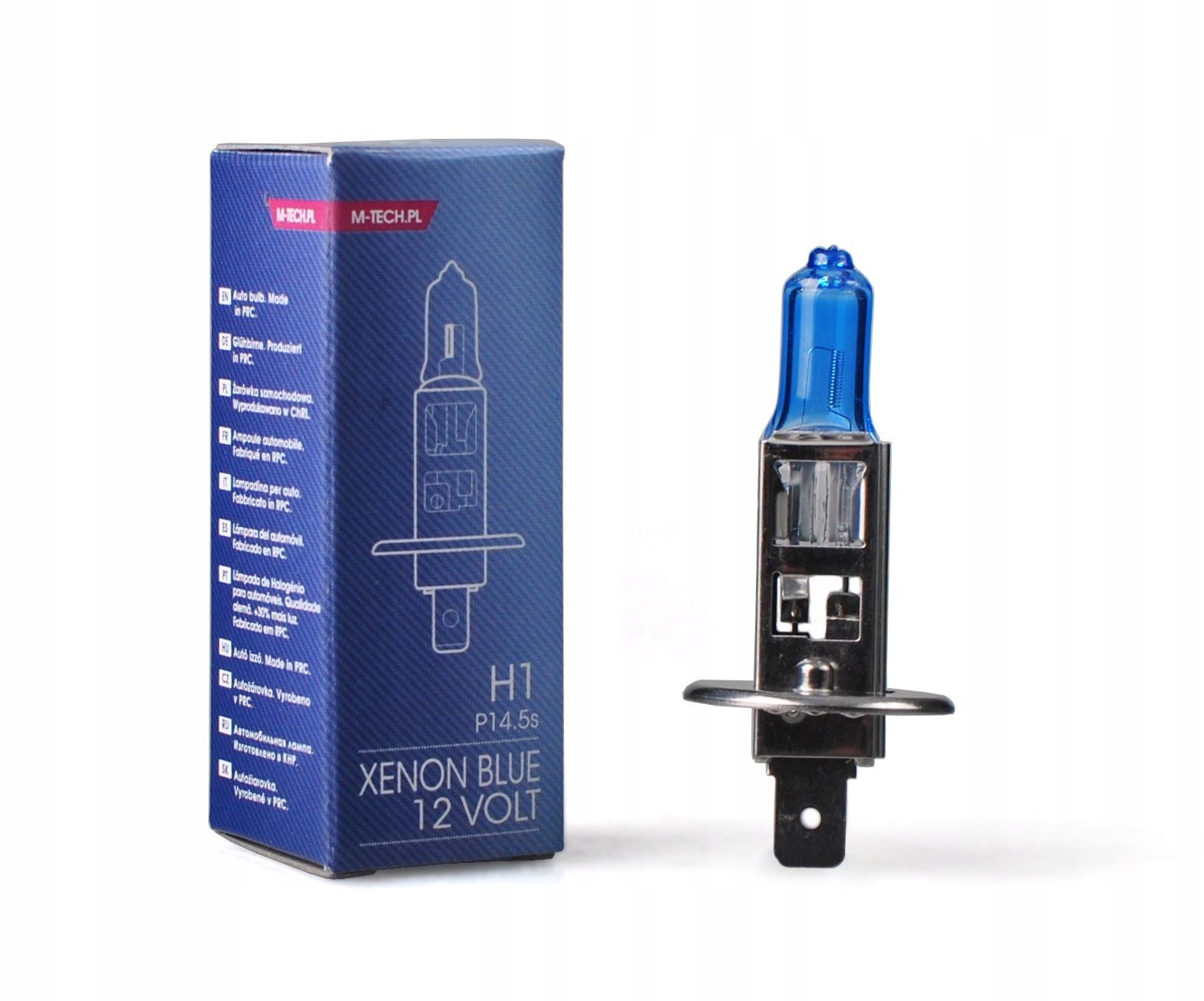 

Żarówka 12V H1 55W P14.5S Xenon Blue M-tech 1SZT