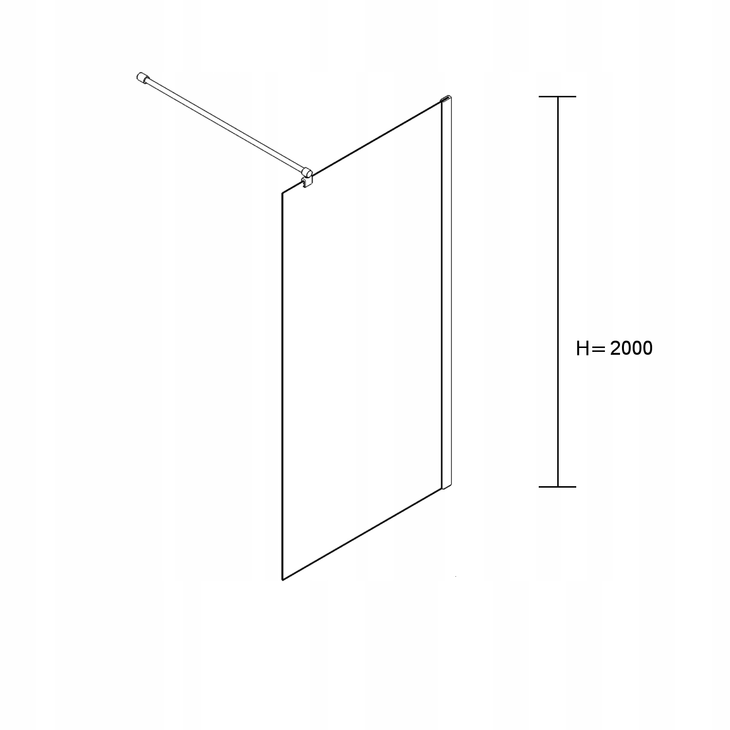 ŚCIANKA PRYSZNICOWA WALK IN 100 CZARNE PROFILE Marka Sea-Horse