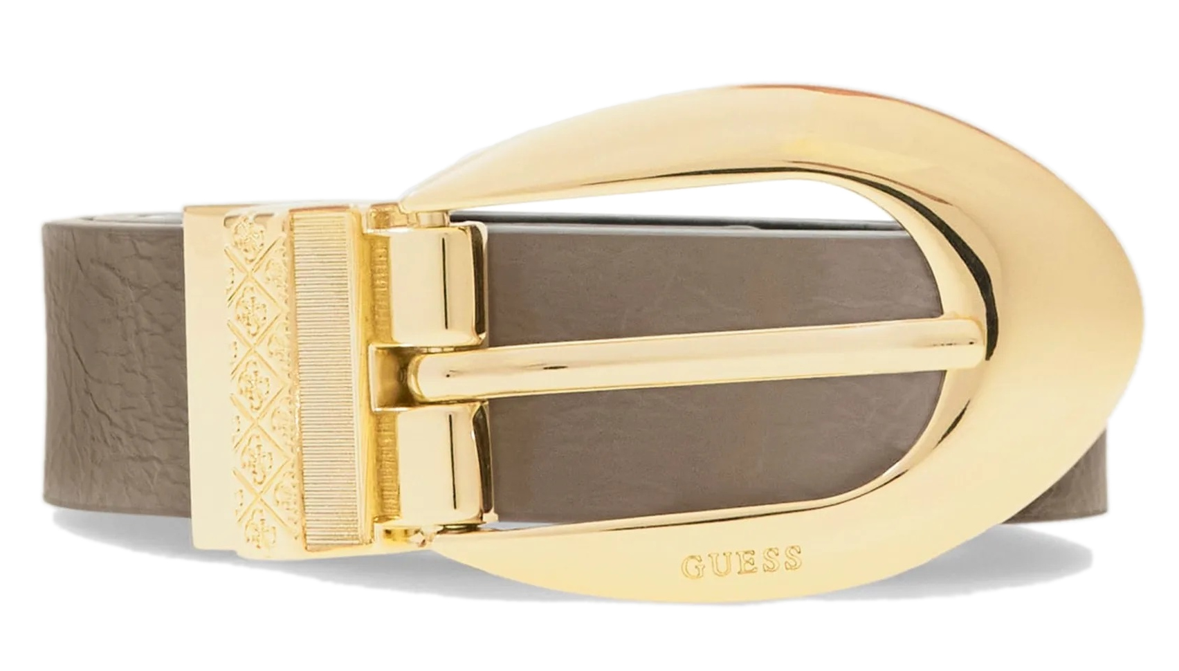 Pásek Ke Kalhotám Oboustranný Hnědý Elegantní Ženský Módní Guess M