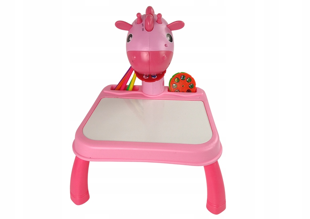 Tablica Projektor Rzutnik Do Nauki Rysowania Dinozaur Różowy Szerokość produktu 31 cm