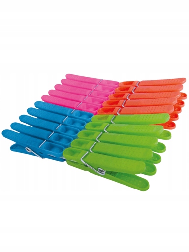 8X York Lux Kolíčky na spodní prádlo Plastové Barevné Odolné 20 ks