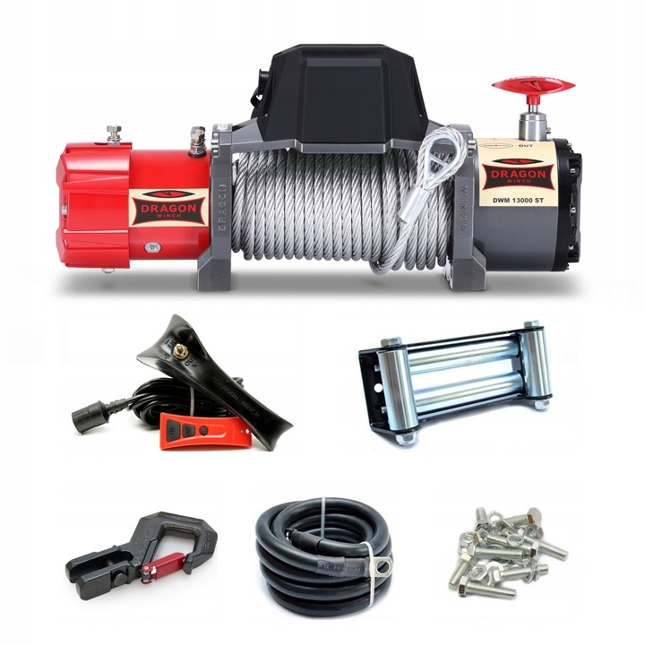 Dragon Winch Navijak Maverick 13000 12v Oceľový 20 m pre autolauty a autobusy