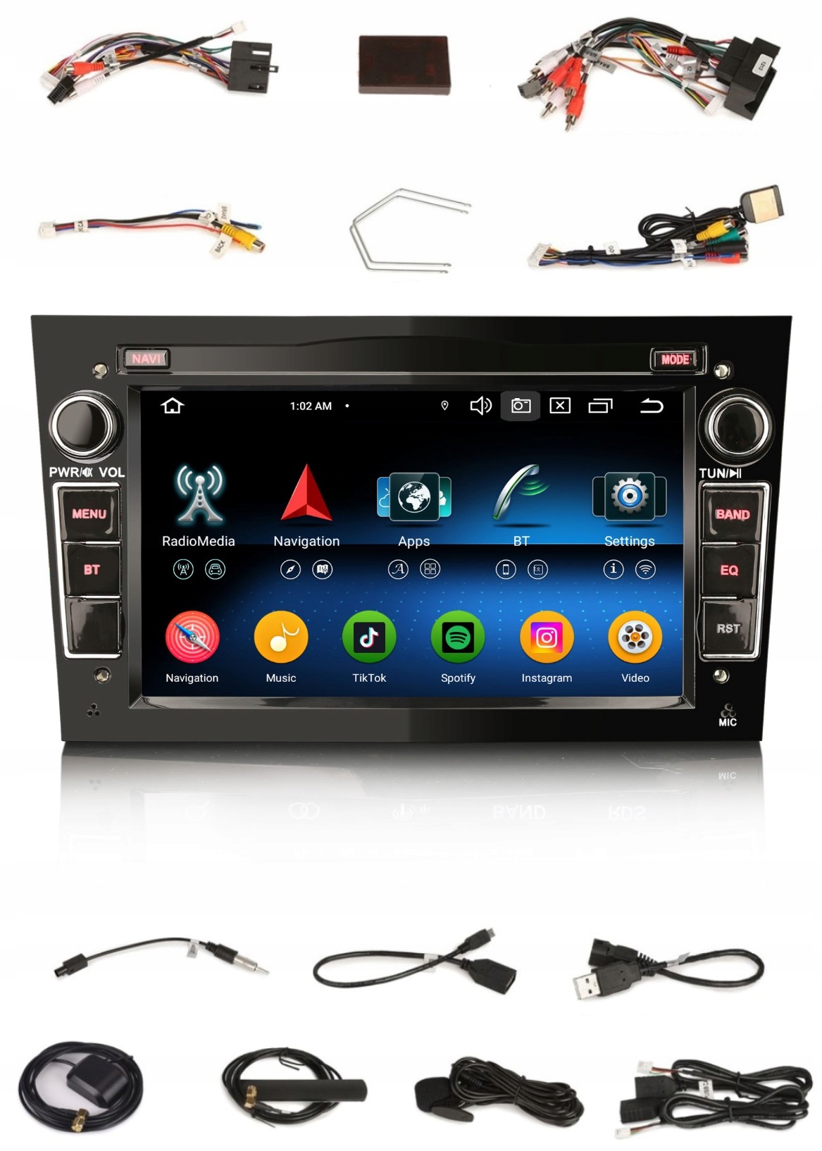 Rádio 2DIN Navigace Android Opel Astra H Antara 4/64 Gb Dsp Carplay Lte