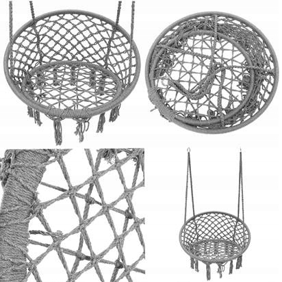 HUŚTAWKA OGRODOWA BOCIANIE GNIAZDO FOTEL WISZĄCY DO POKOJU/OGRODU Wiek dziecka 3 lata +