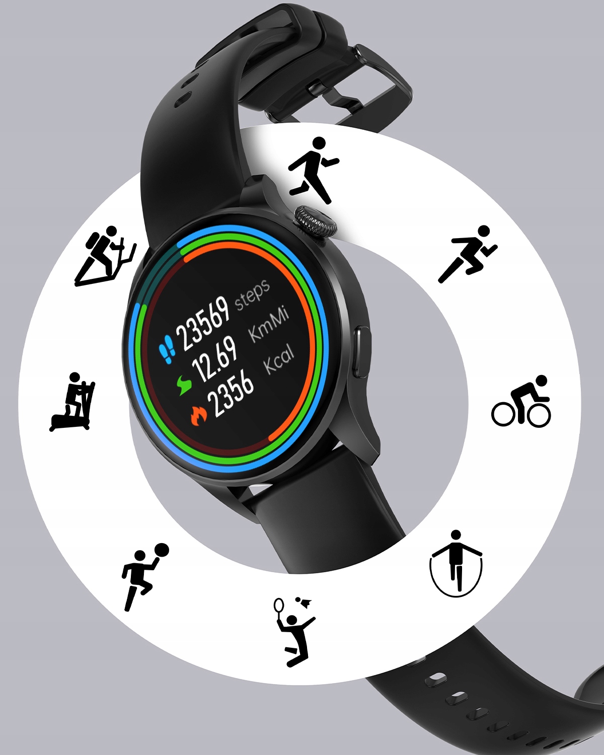 Zegarek Smartwatch ALWAYS ON Rozmowy Puls Menu PL Transmisja danych brak