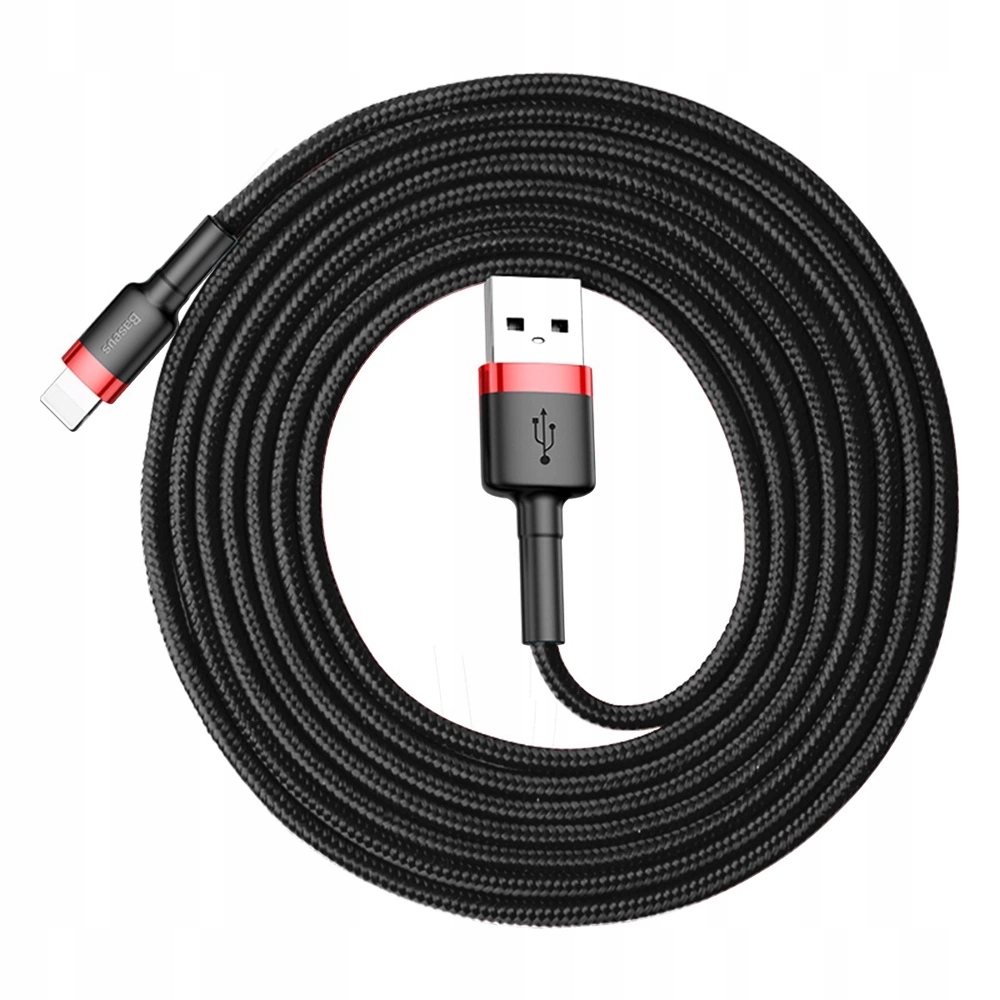 Kabel Baseus Cafule Usb-a Lightning 1.5A Qc 3.0 2 m czarno-czerwony