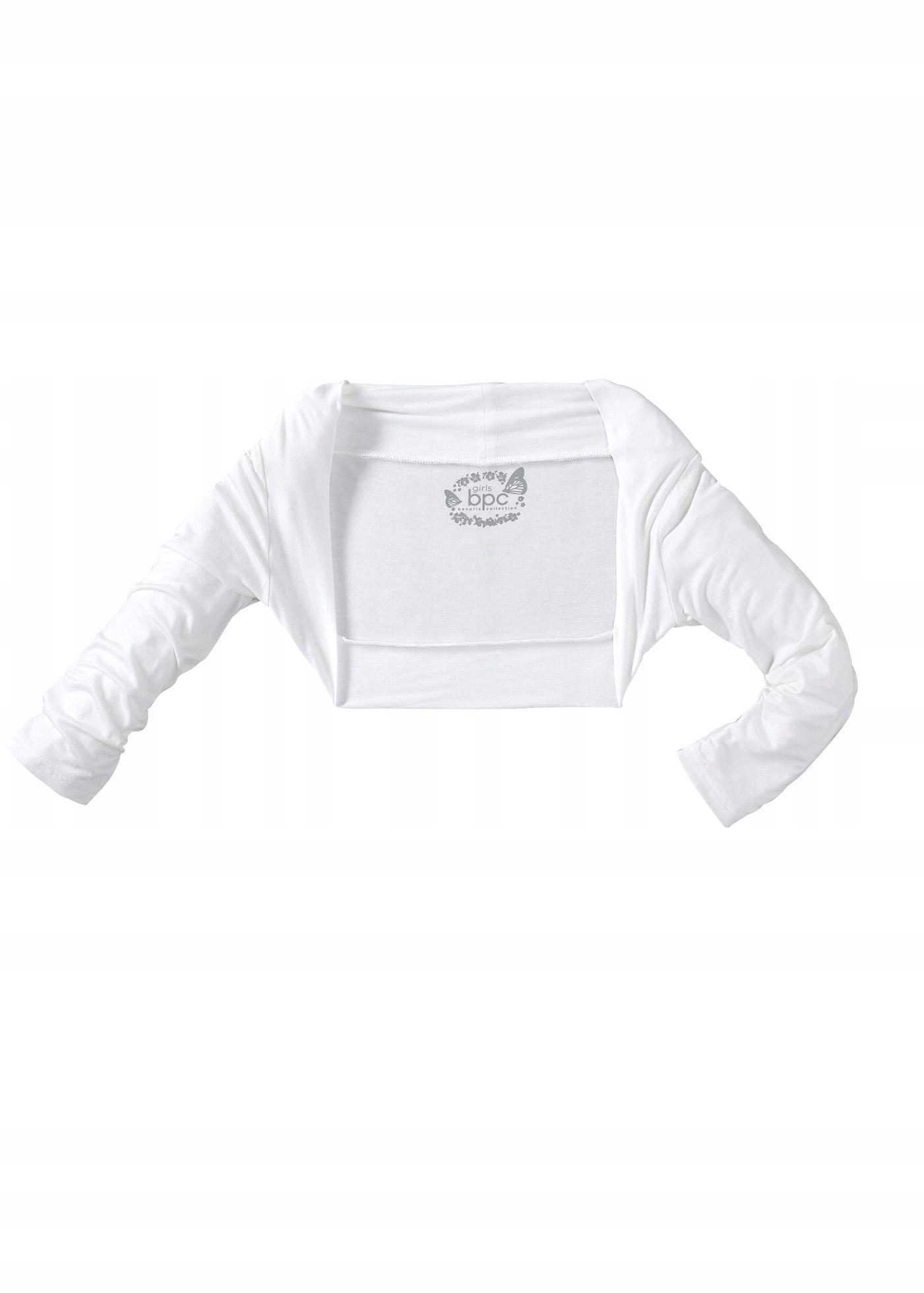 F1R201 BONPRIX BIAŁE KLASYCZNE BOLERKO __15