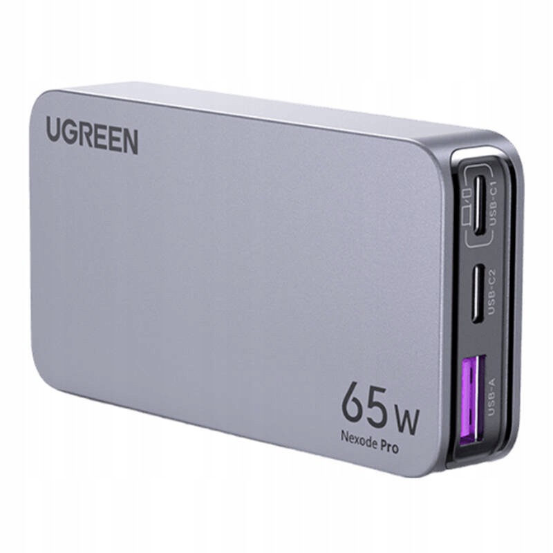Plochá síťová nabíječka Ugreen Nexode Pro 65W, GaN, 2x Usb-c Usb