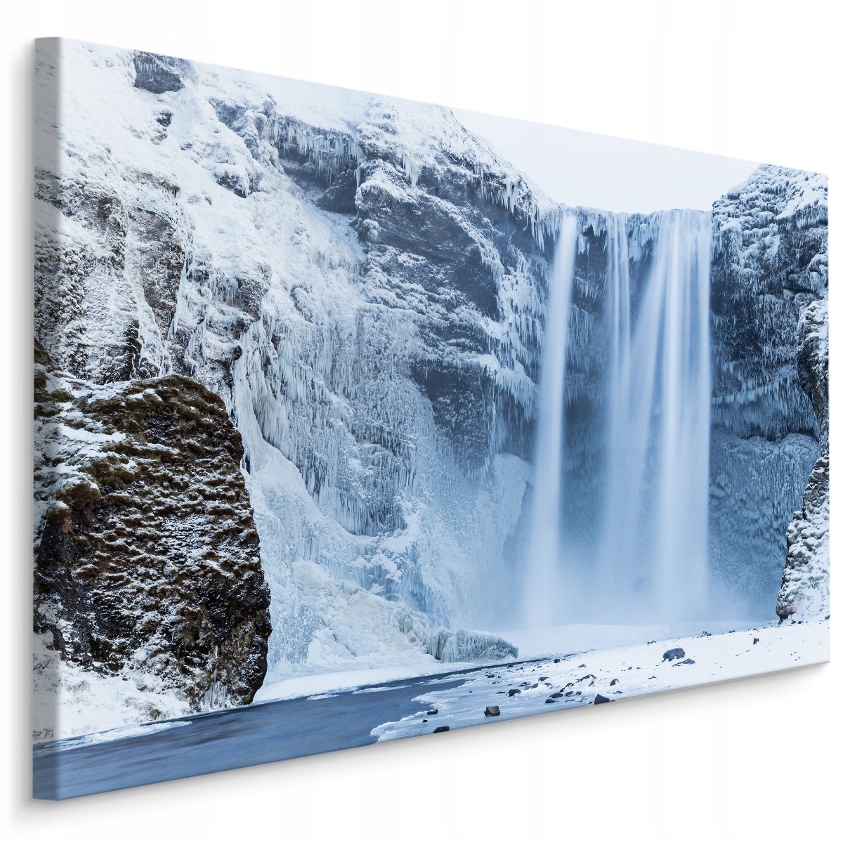 Nástěnný obraz Vodopád Zima Sníh Dekor 3D 120x80