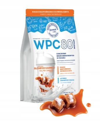 Spomlek Wpc 80 Instant 700g Slaný Karamel Syrovátkový Koncentrát Wpc Doplněk Stravy pro Nabírání Hmoty