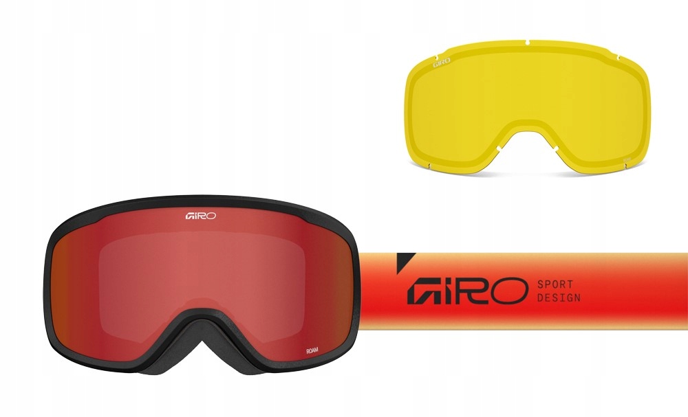 Gogle zimowe Giro Roam Red/black Faded (otg) (Cylindryczne)AMBER Scarlet+ye
