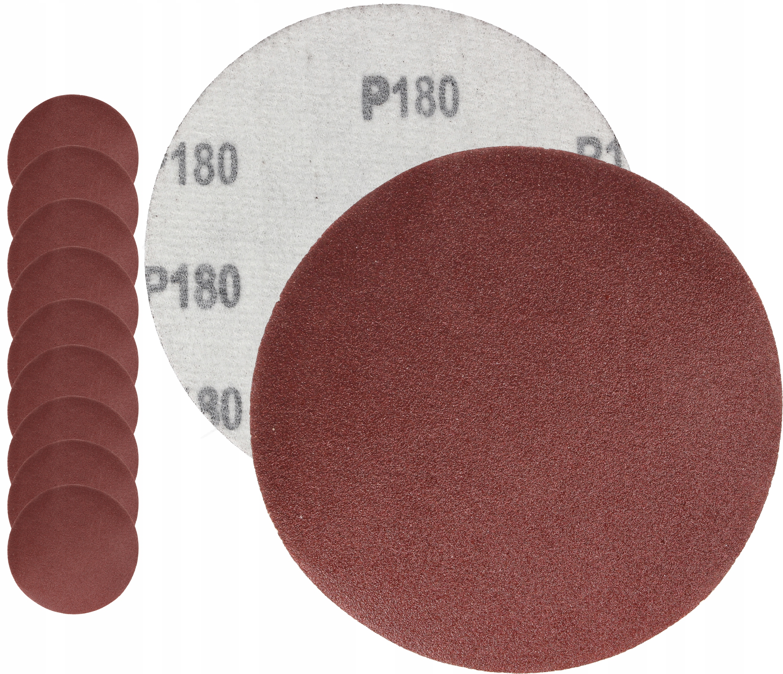 Papier Ścierny Do Szlifierki Krazek 125MM Na Rzep Samoprzylepny GR180 X10