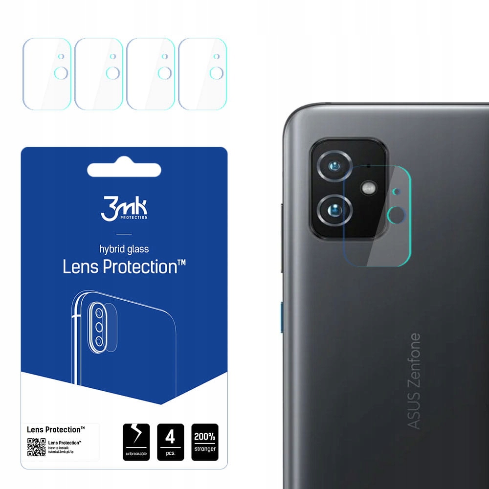 

4x Szkło hybrydowe na aparat do Asus Zenfone 8 3mk