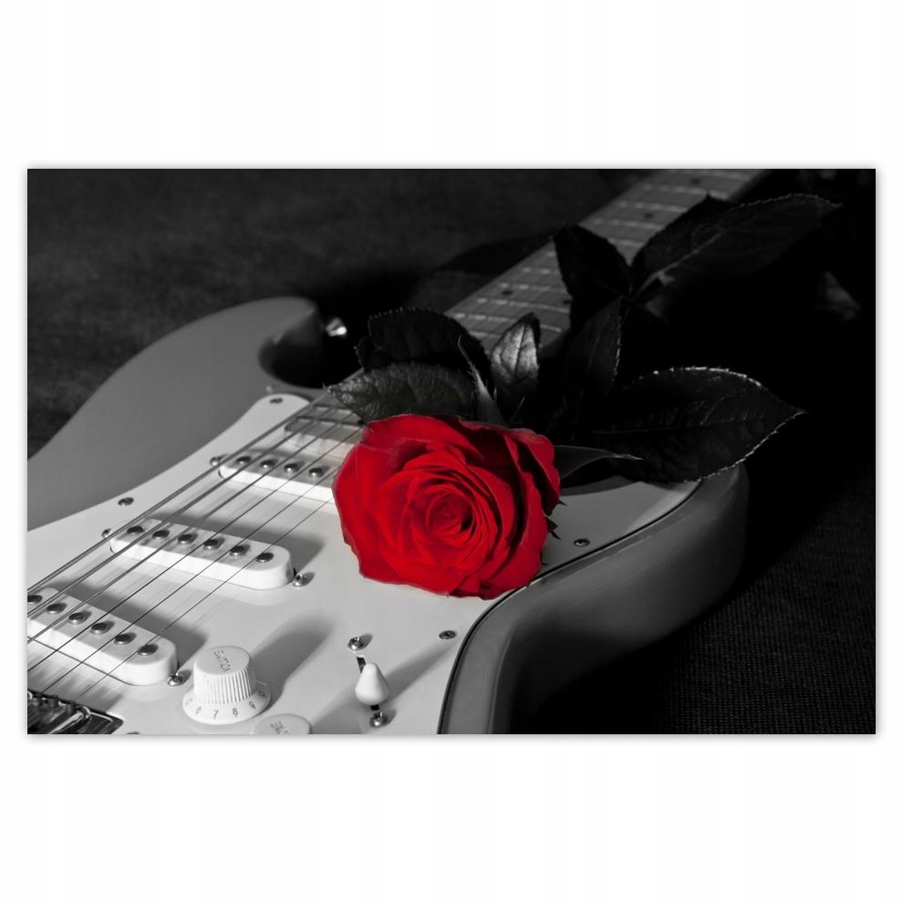 

Plakat 93x62 Gitara elektryczna z różą