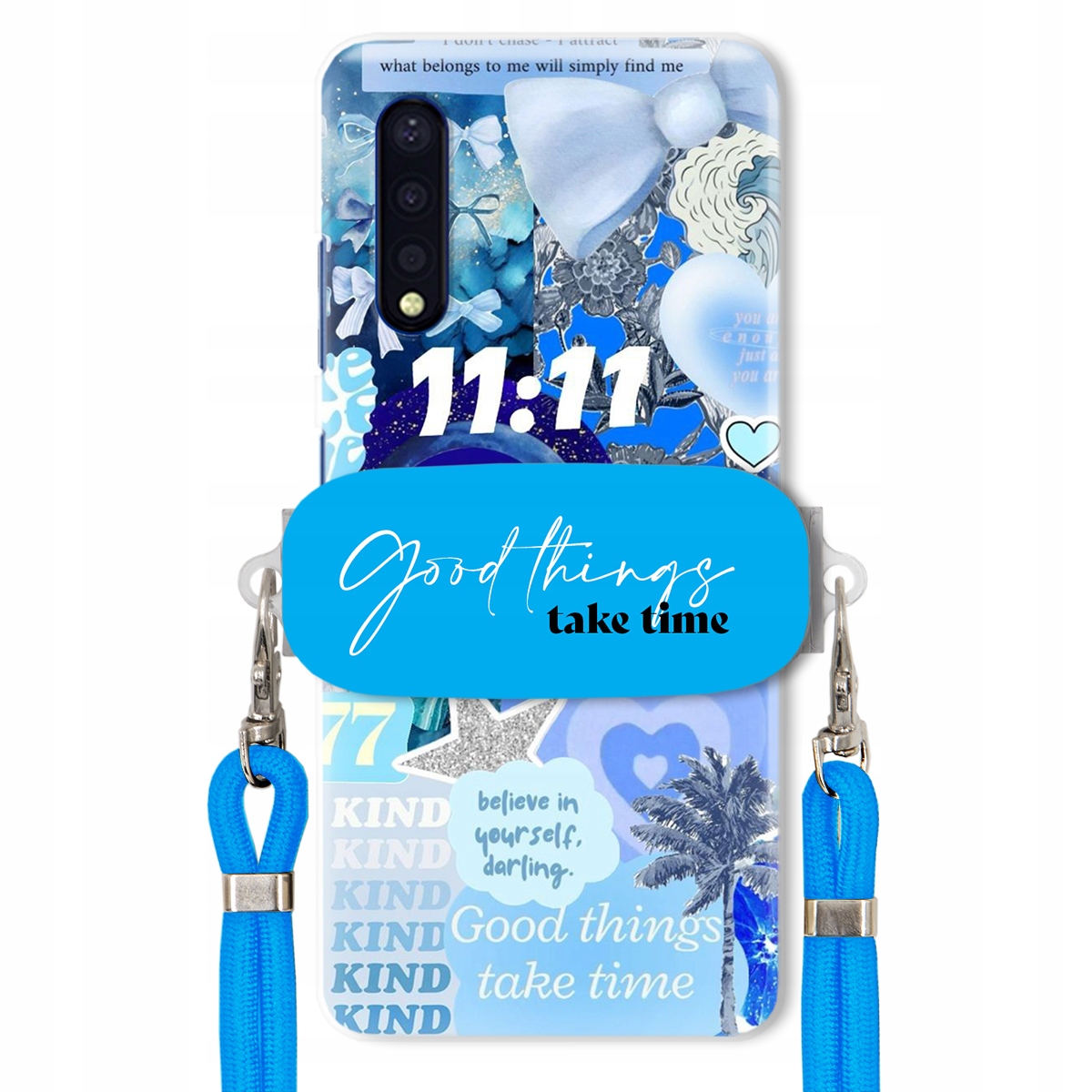 Puzdro pre Samsung A41s Držiak na vodítko Crossbody Good Things Take Time Lata