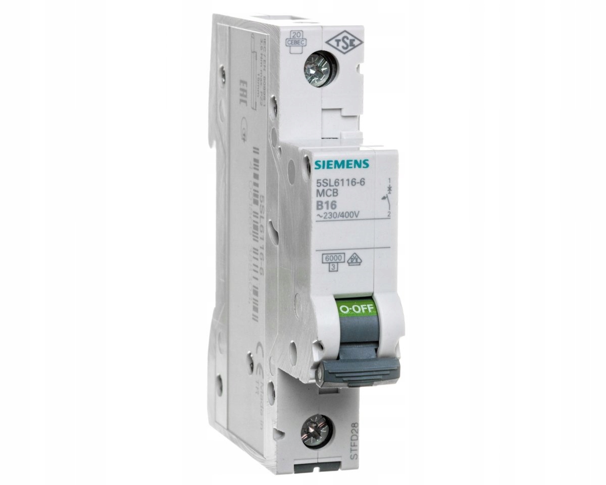 

Wyłącznik nadprądowy 1P B 16A 6kA Ac 5SL6116-6