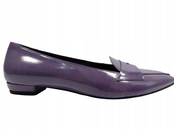 Fialové dámské úzké kožené polobotky Fabrizio 39,5