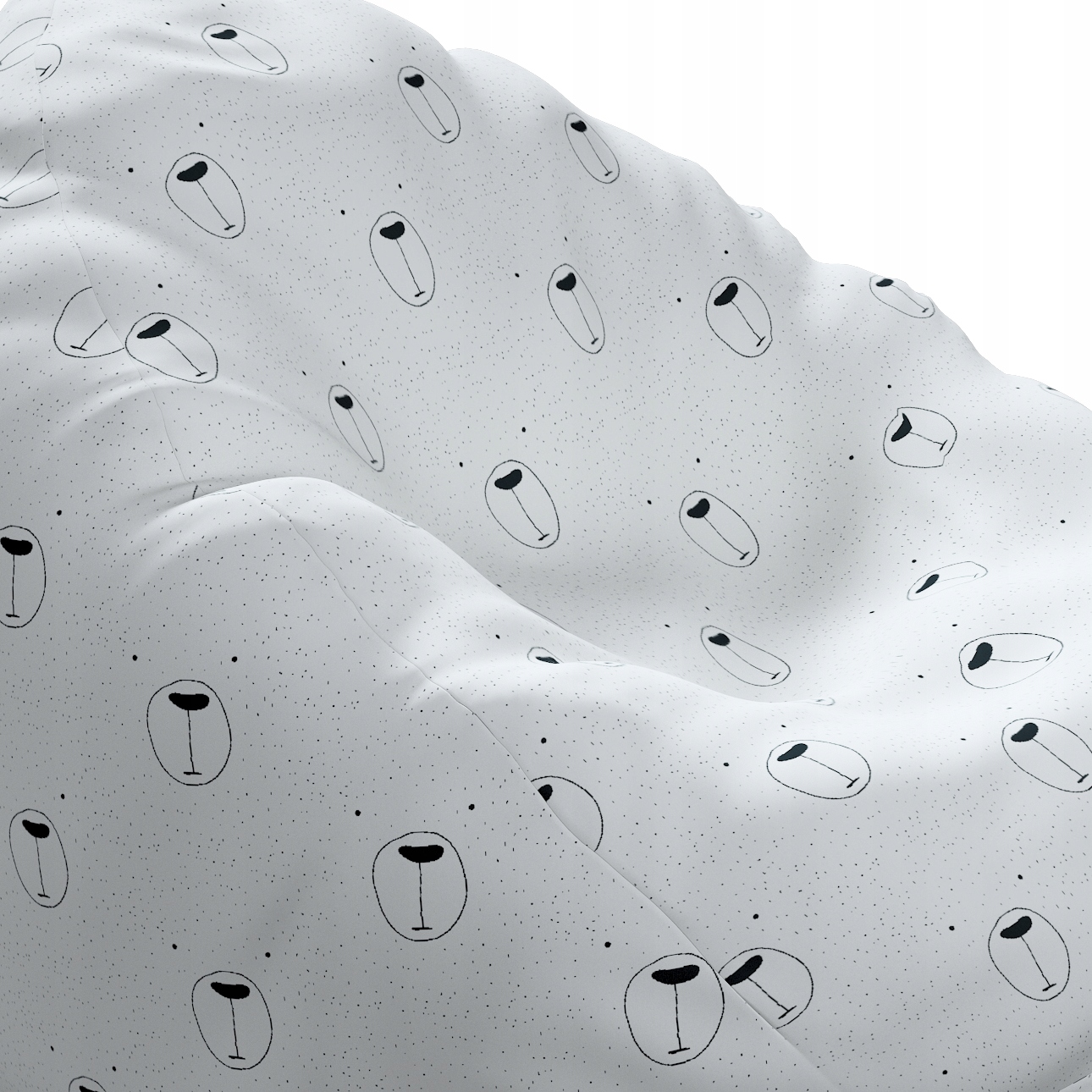 Yellow Tipi Worek do siedzenia biały rozmiar XL Szerokość mebla 80 cm